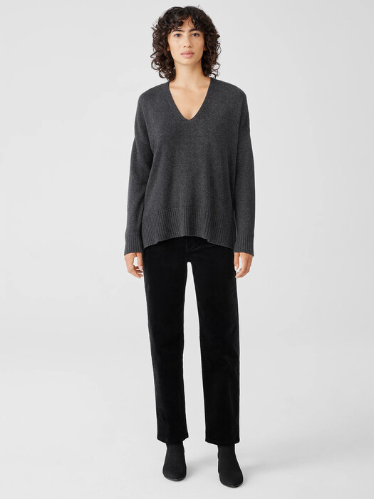 Peruvian Cotton Blend V-Neck Top