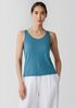 Stretch Silk Jersey Scoop Neck Tank