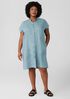 Washed Organic Linen Delave Shirtdress