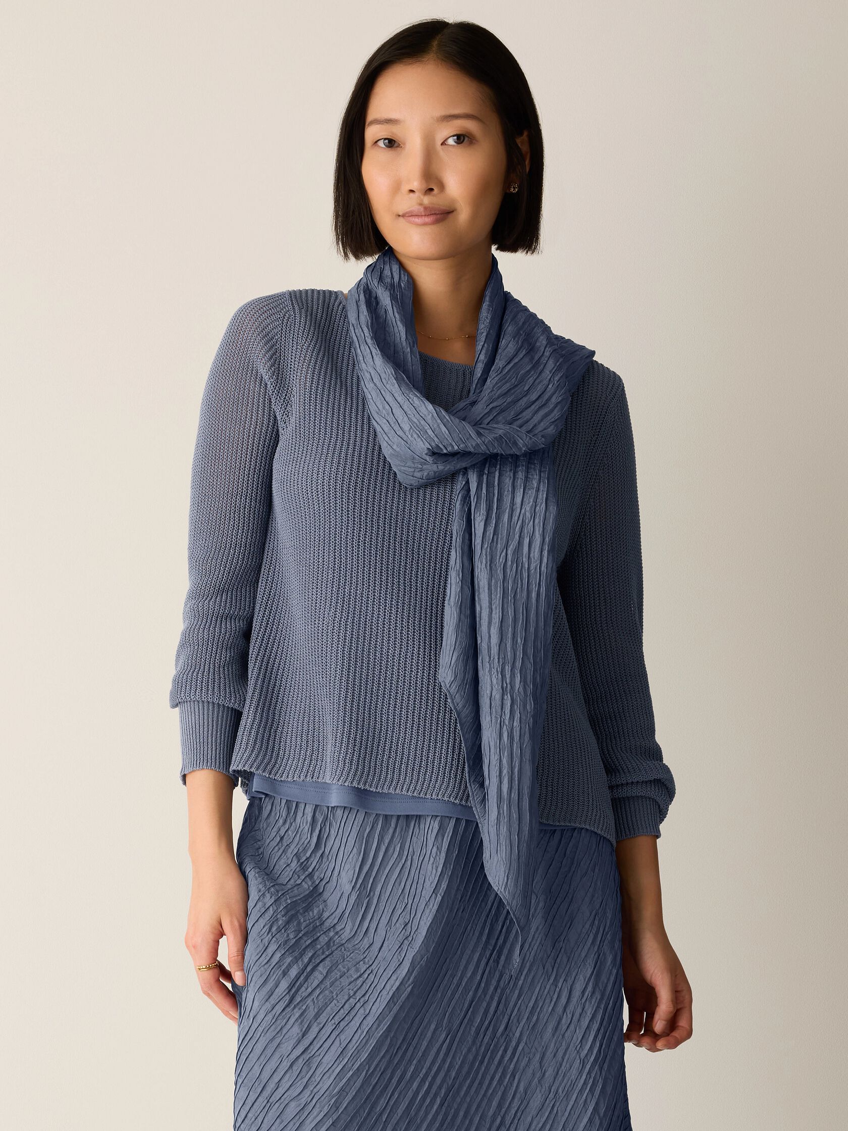 Textured Silk Jacquard Scarf