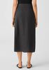 Puckered Organic Linen Wrap Skirt