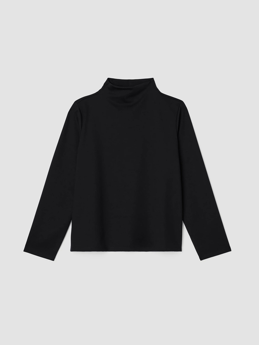 Lightweight Ponte Funnel Neck Top