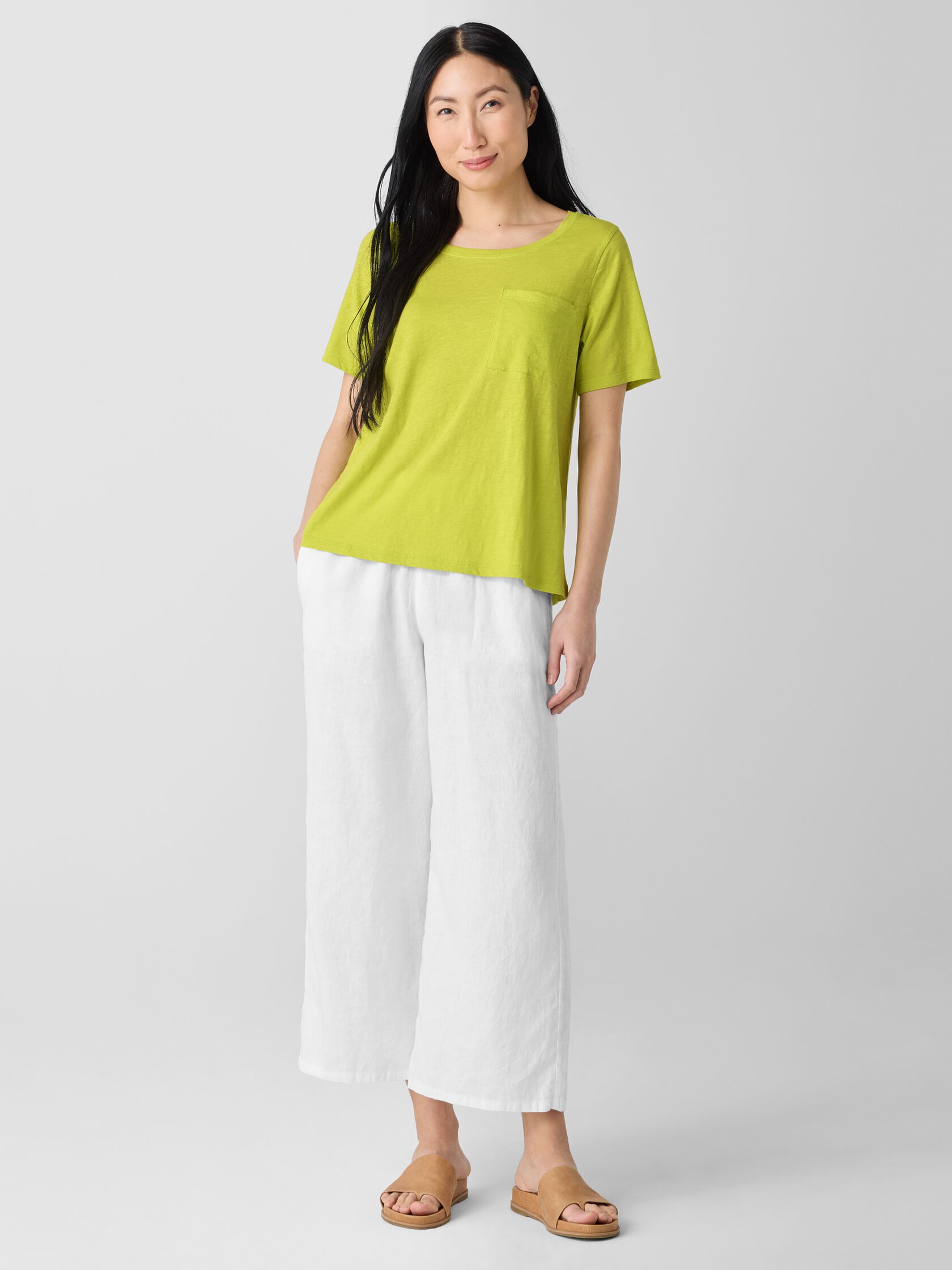 Organic Cotton Slubby Jersey Pocket Tee