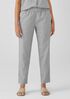 Organic Cotton Linen Ticking Stripe Tapered Pant