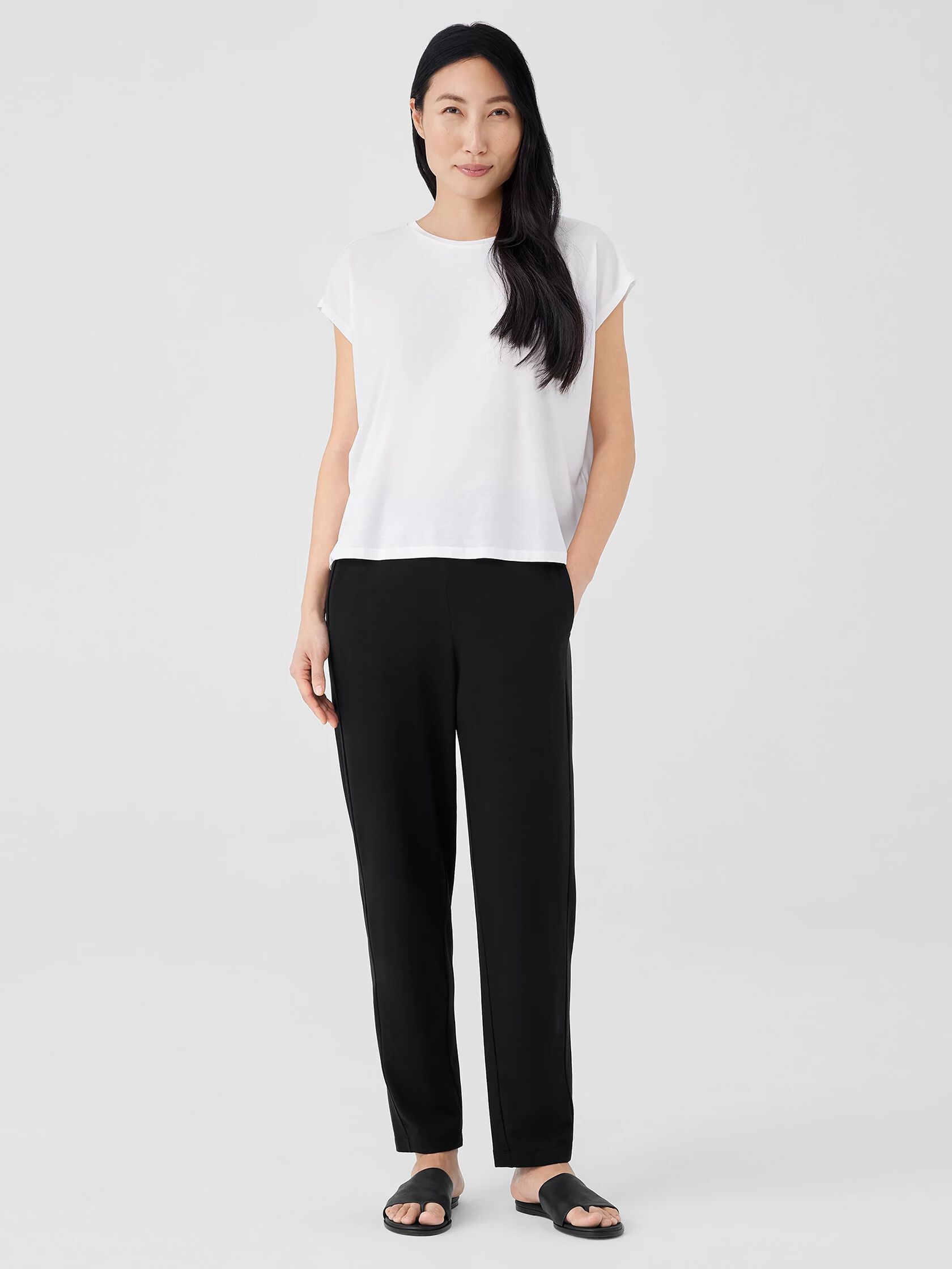 Stretch Jersey Knit Slouchy Pant