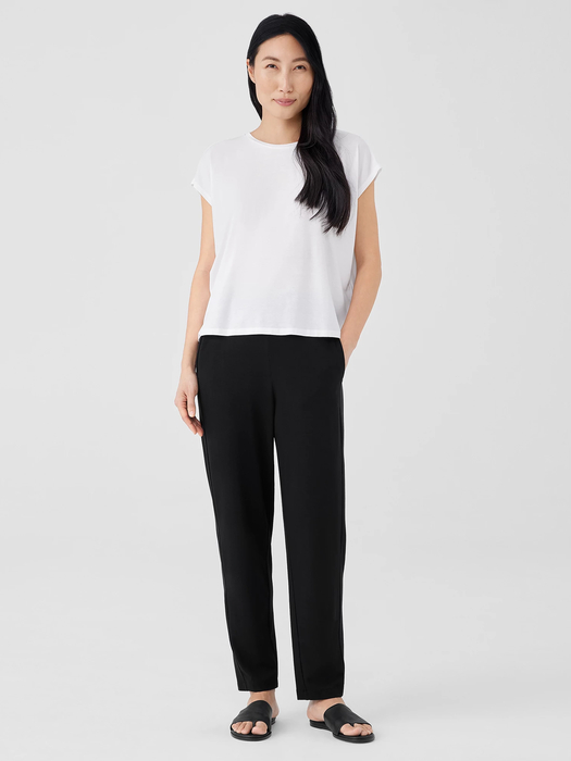 Eileen fisher cotton stretch jersey slouchy pant Clearance