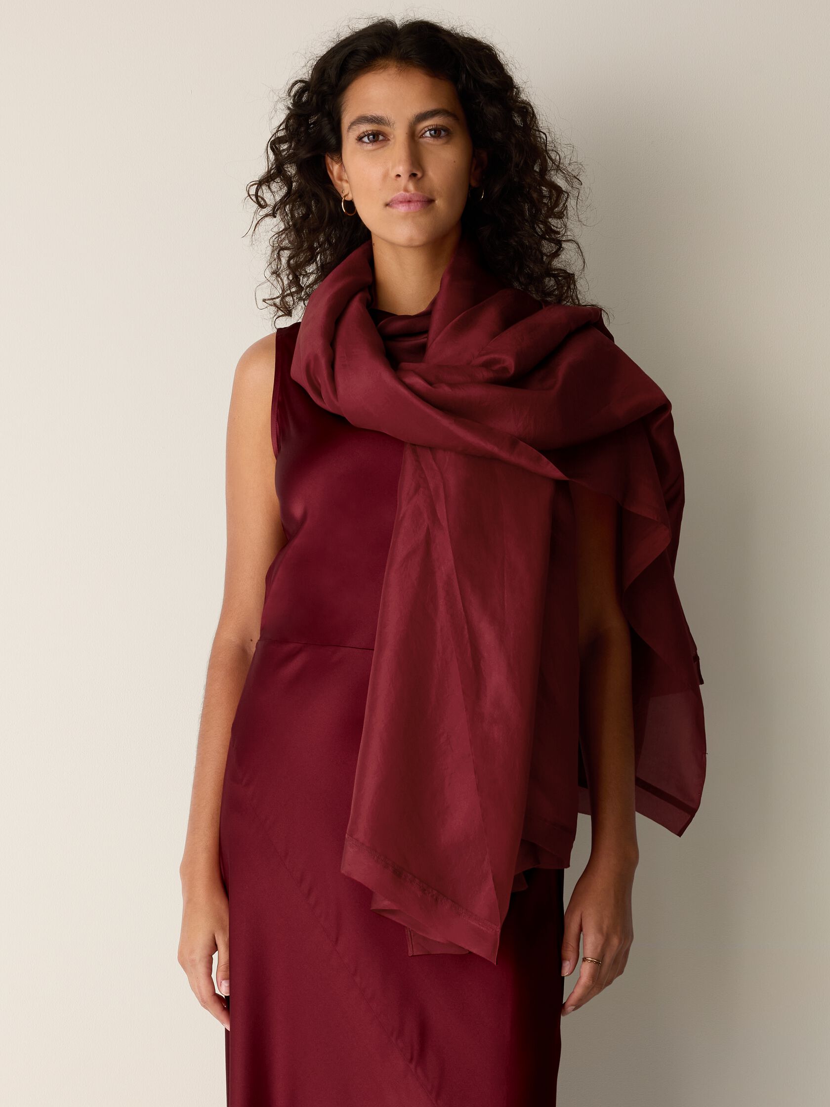 Washed Organic Silk Parachute Scarf
