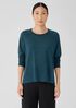 Fine Merino Jersey Crew Neck Top in Regenerative Wool