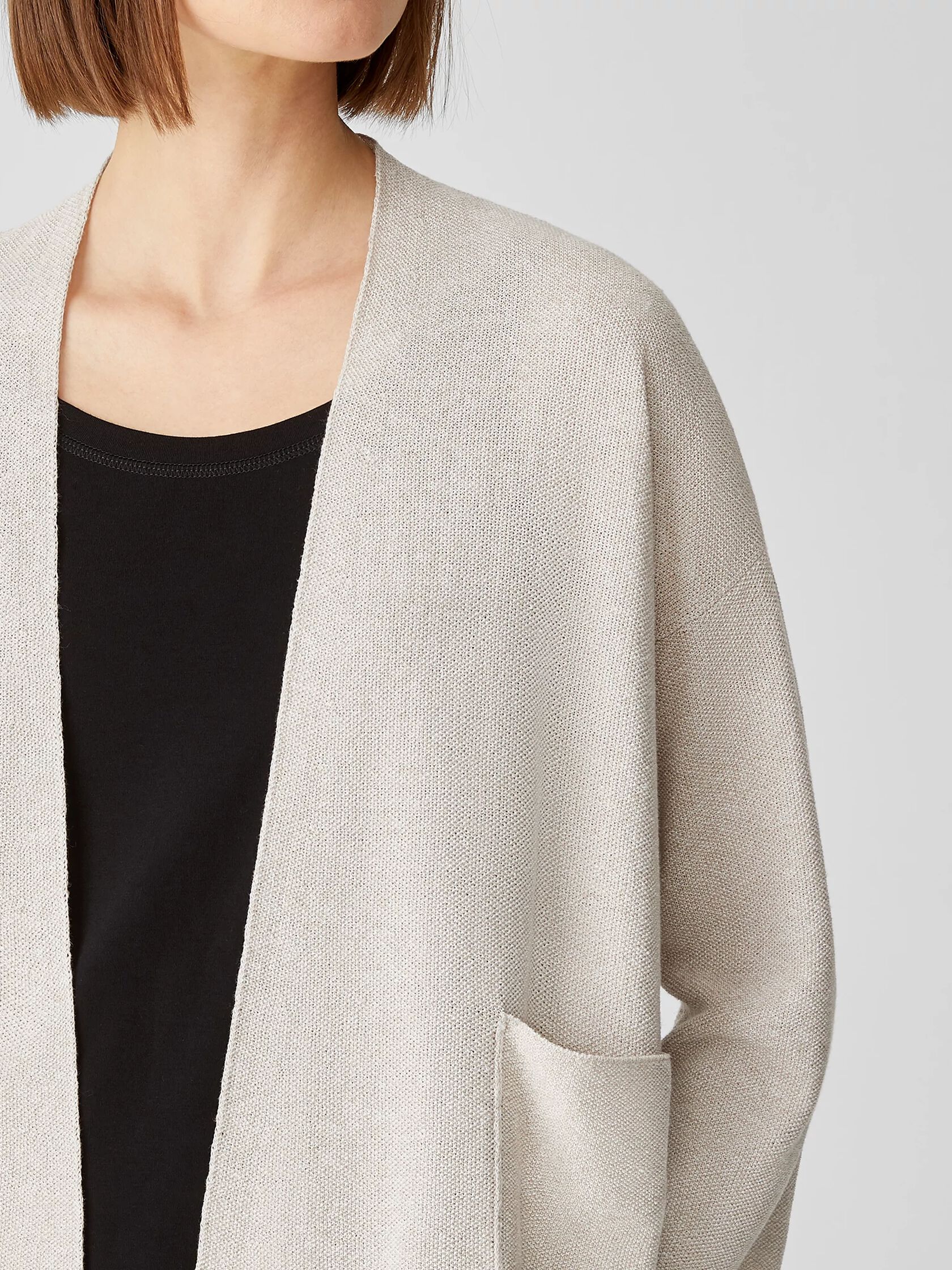 Organic Linen Cotton Twist Cardigan | EILEEN FISHER