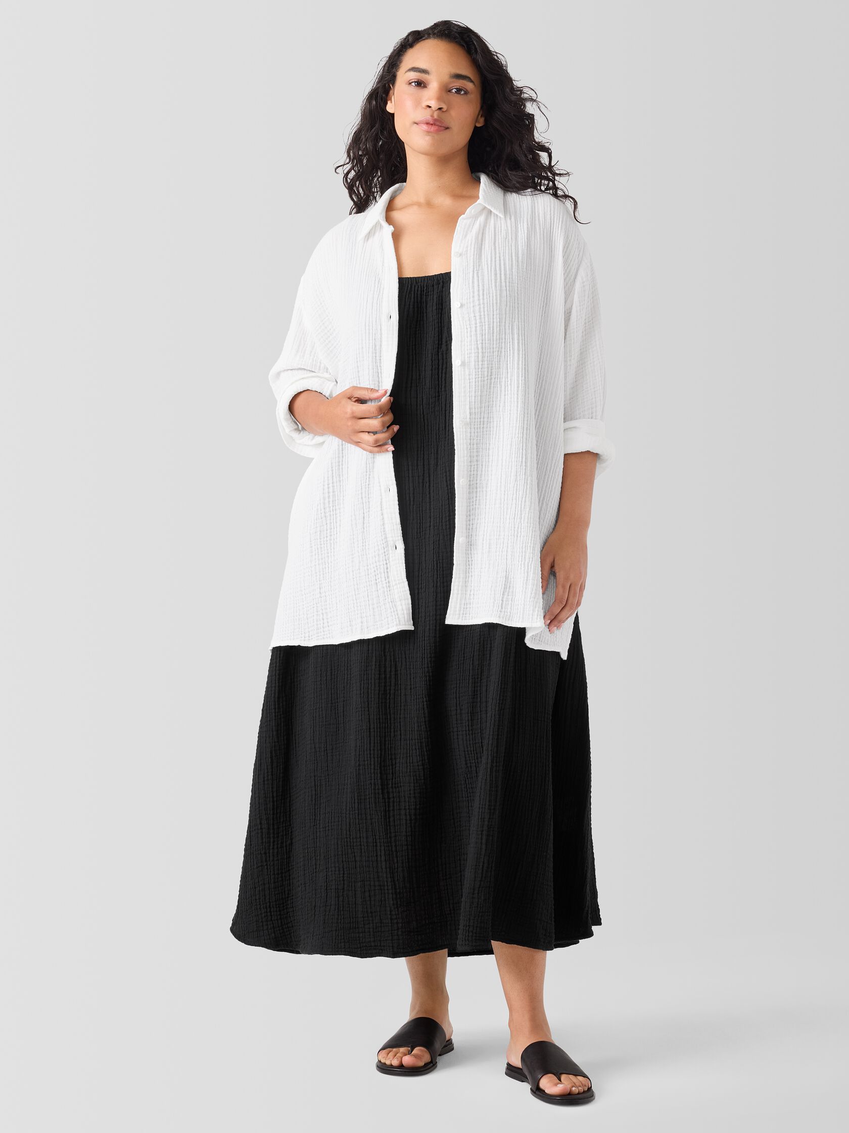 Organic Cotton Lofty Gauze Classic Collar Shirt