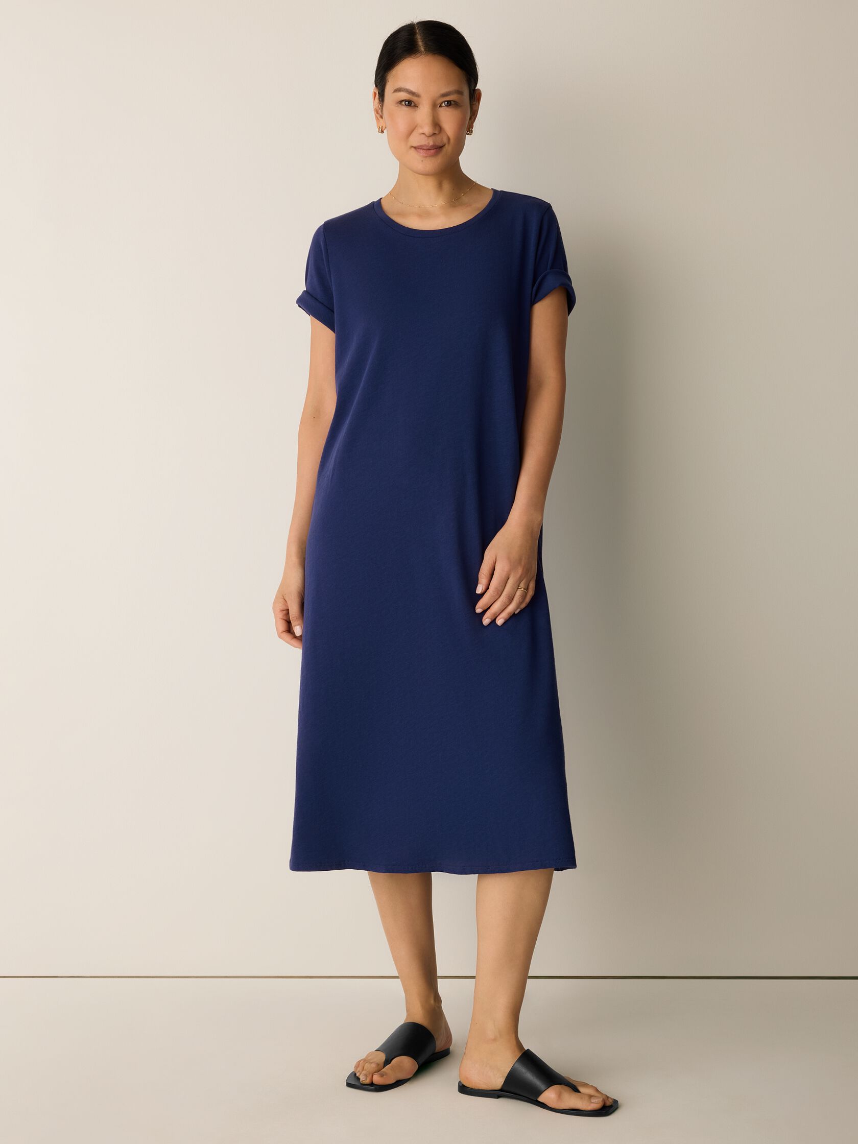 Cozy Organic Cotton Slub Tee Dress