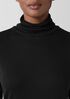 Ribbed Pima Cotton Blend Turtleneck Top