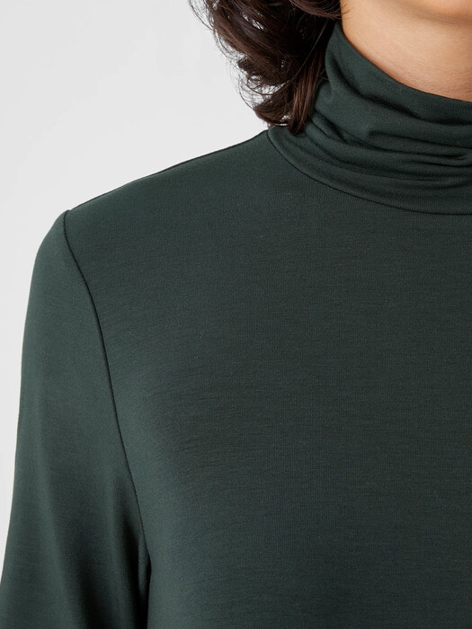 Fine Jersey Scrunch Neck Top