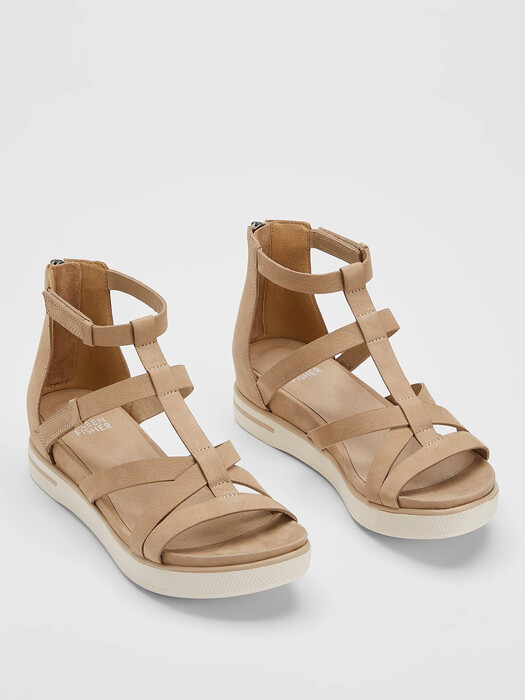 Sola Tumbled Nubuck Leather Sneaker Sandal