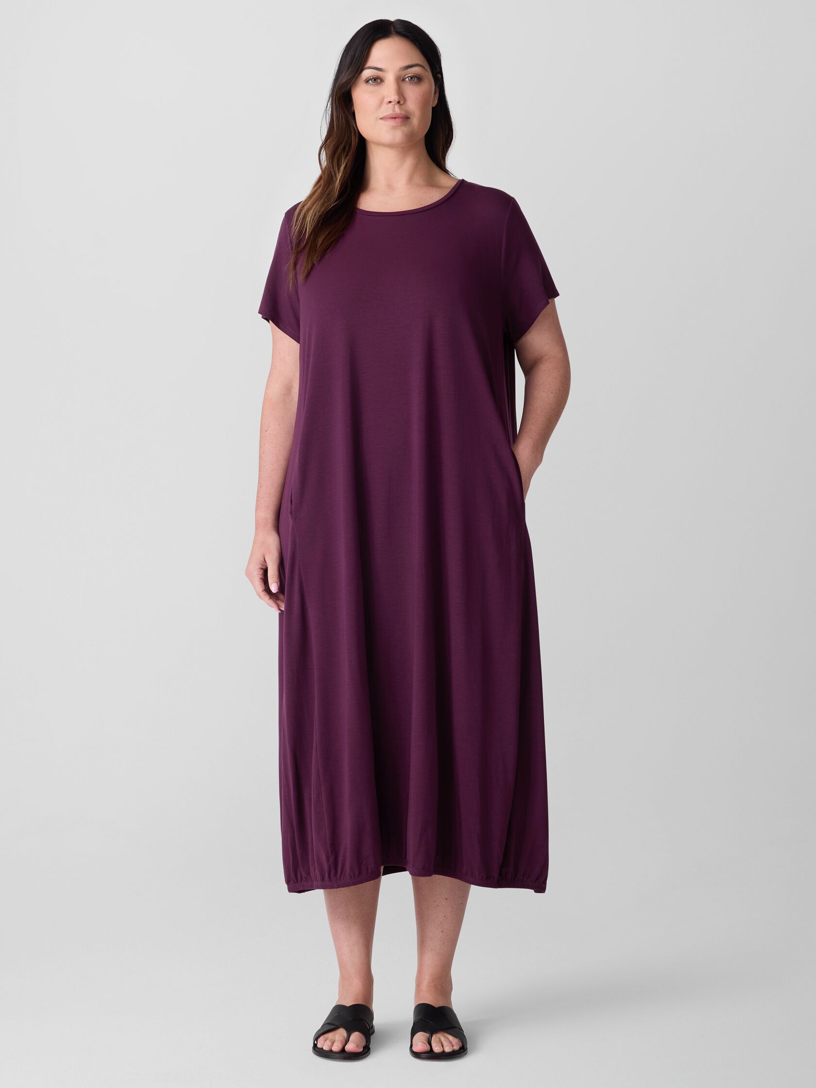 Fine Jersey Lantern Dress