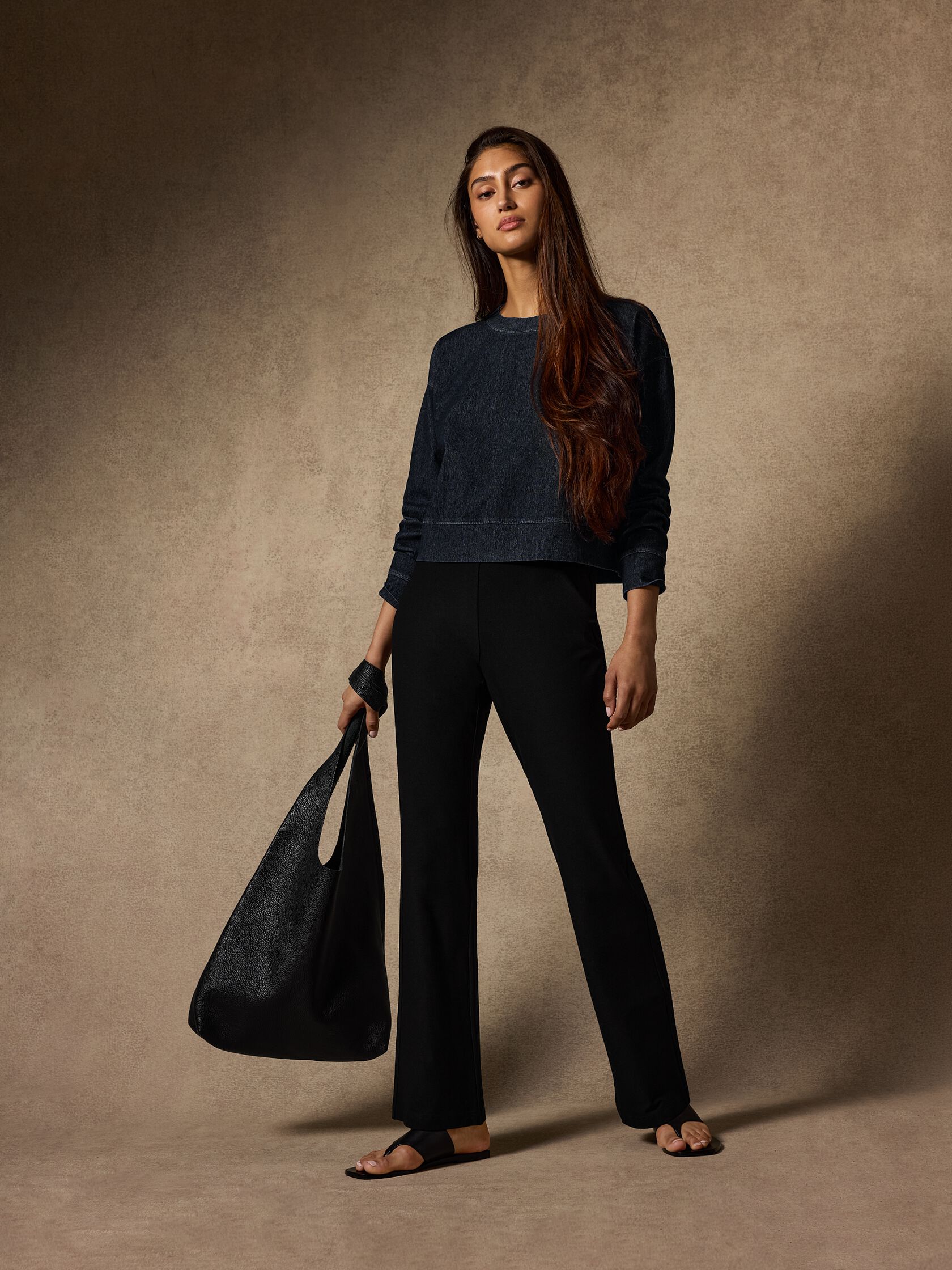 Washable Stretch Crepe Kick Pant