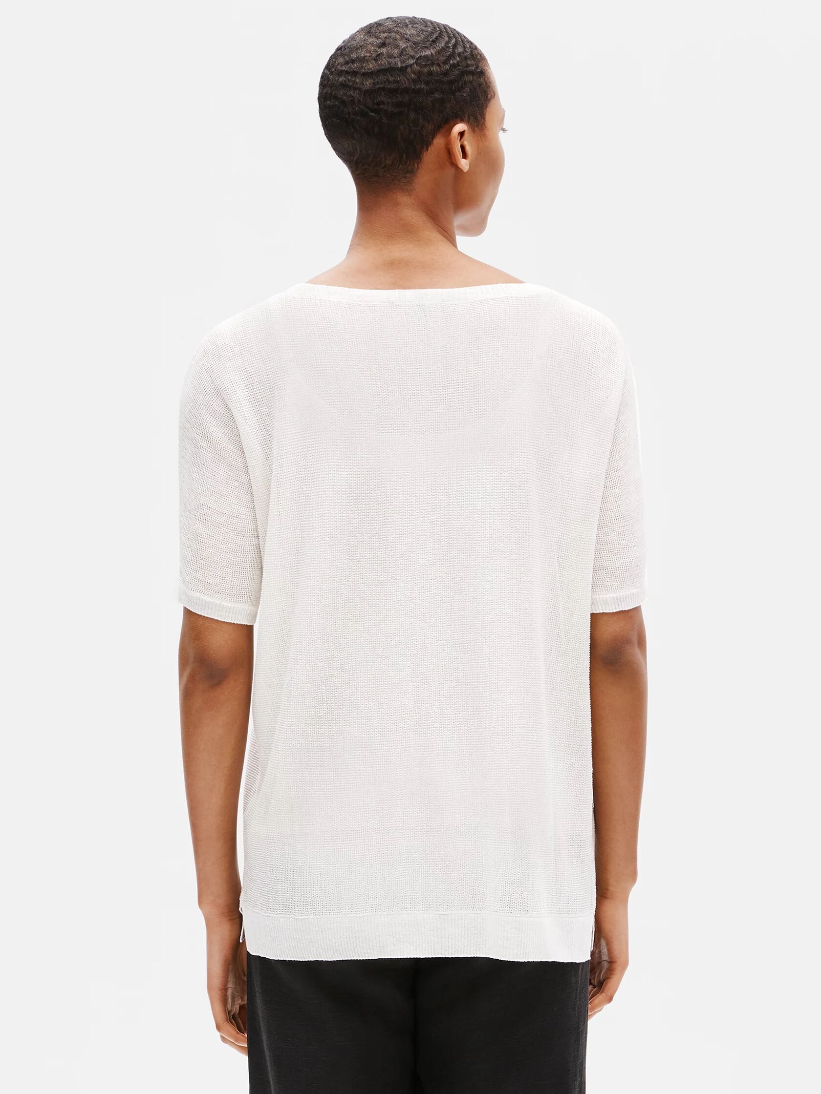Organic Linen Crepe Bateau Neck Tunic