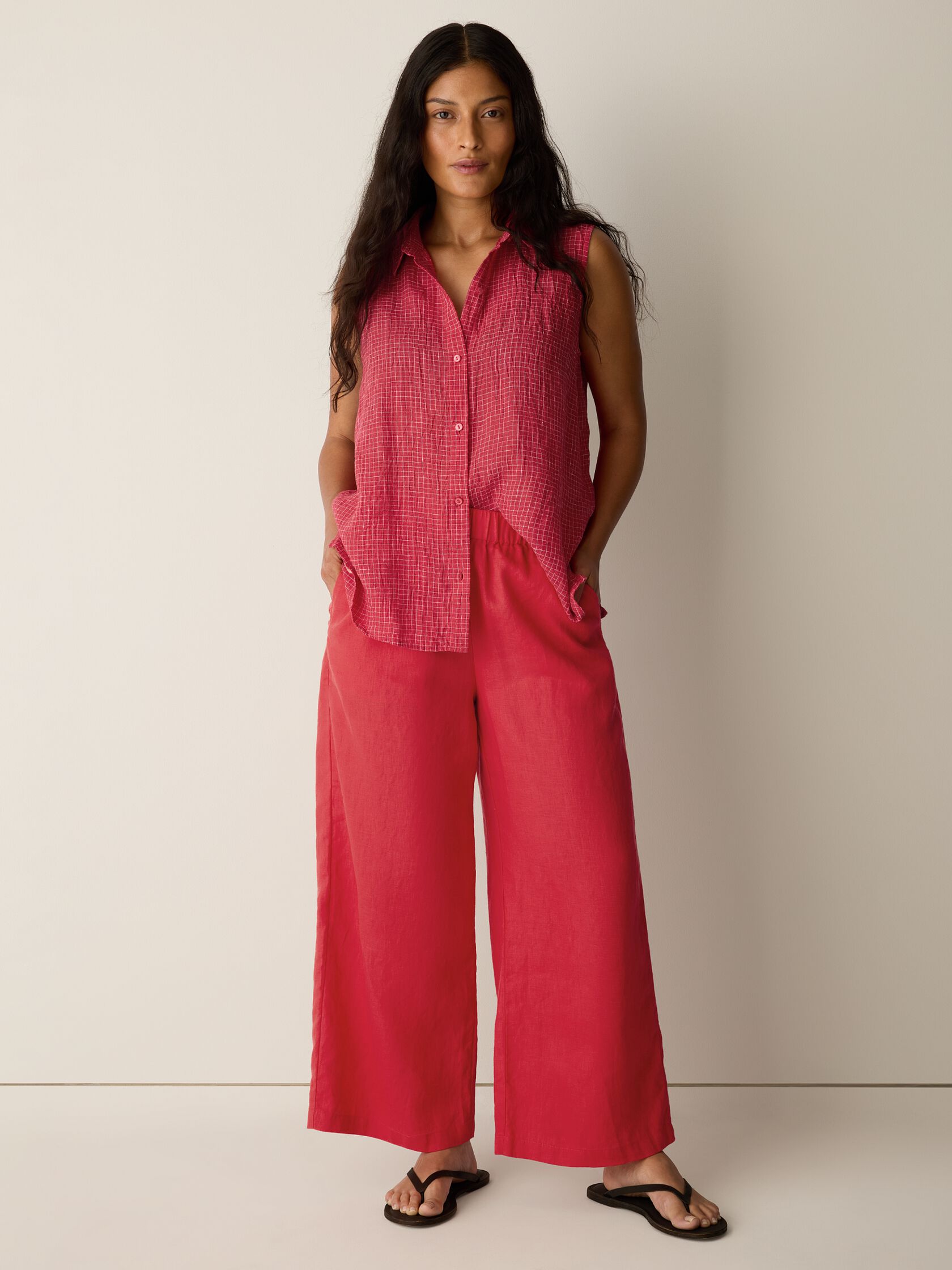 Organic Linen Wide-Leg Pant