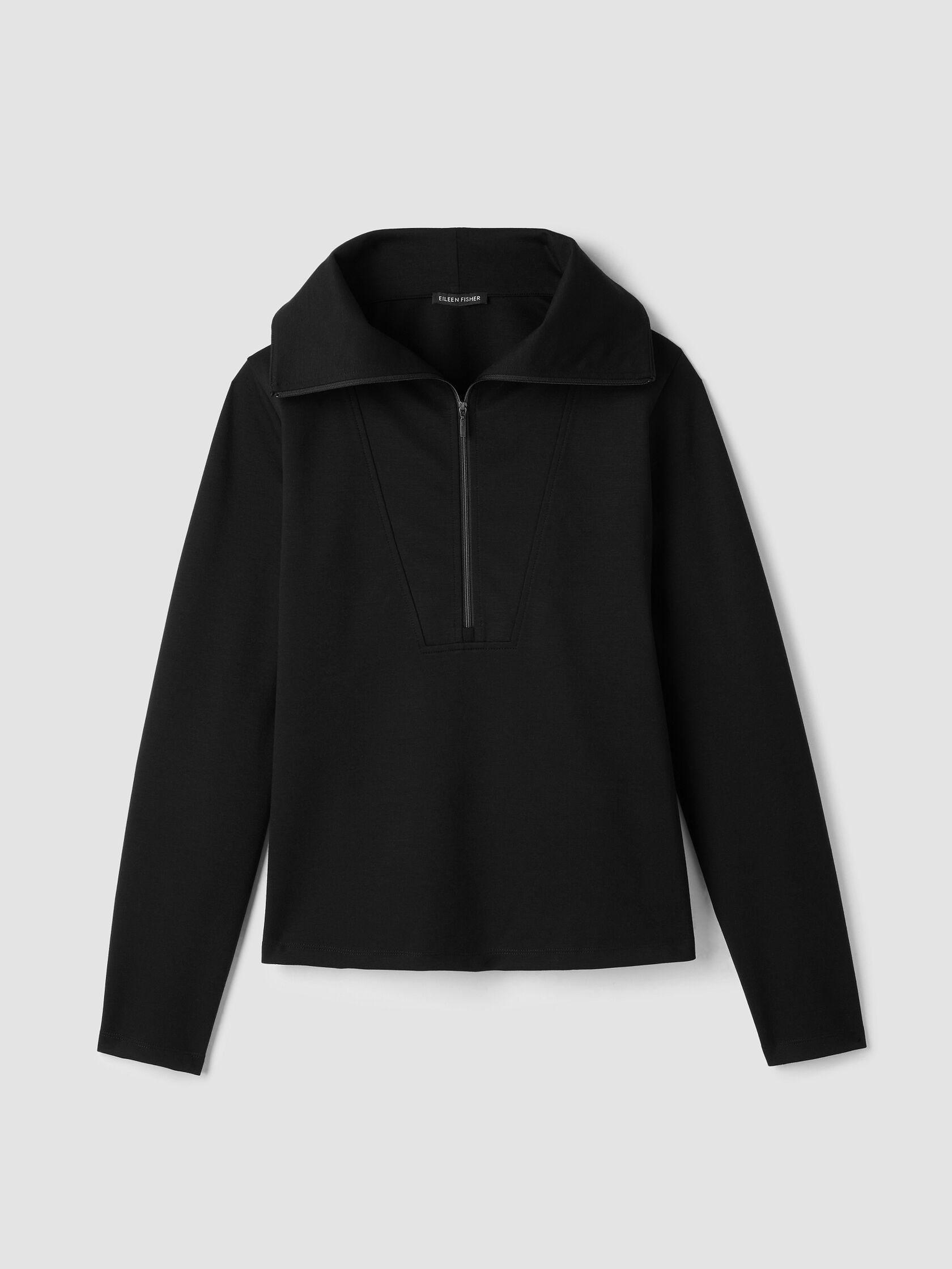Lightweight Ponte Funnel Neck Top
