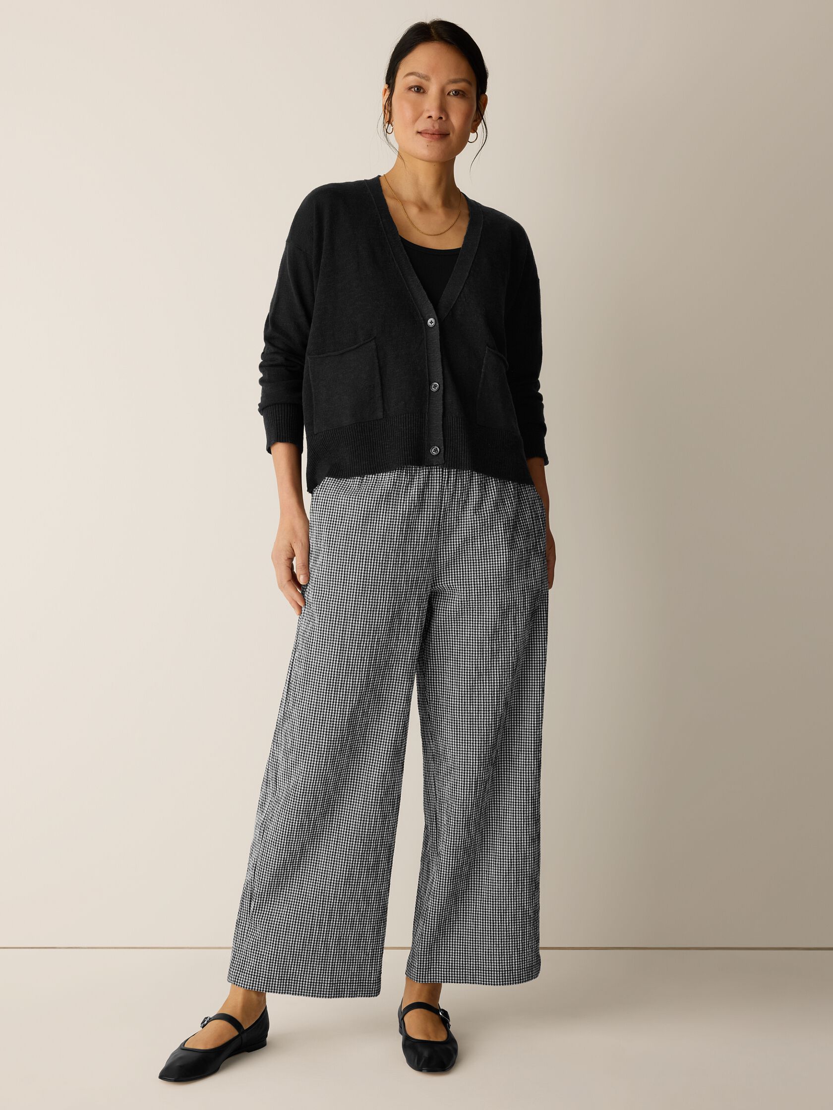 Organic Linen Cotton Slub Slouchy Cardigan