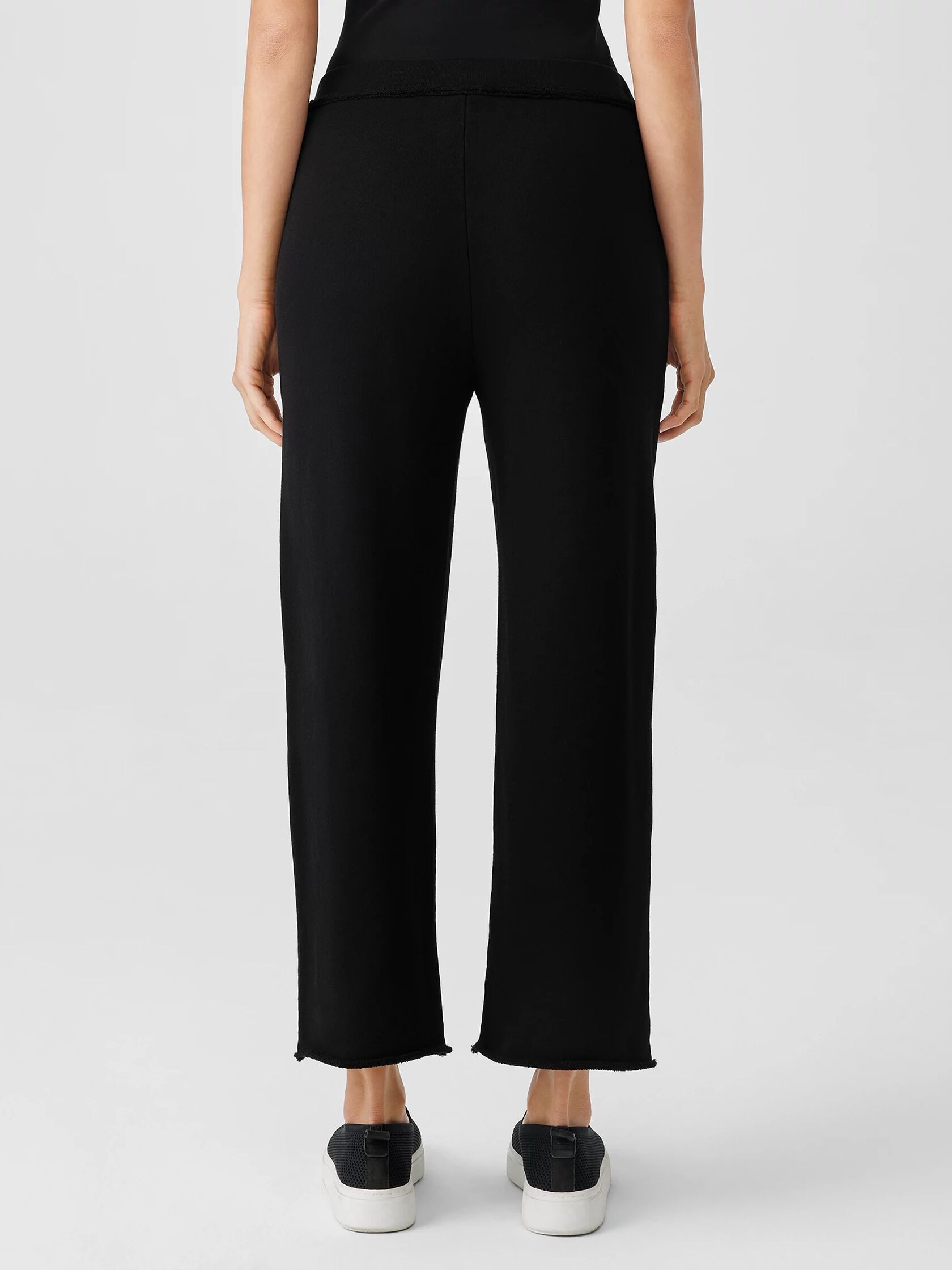 Organic Cotton French Terry Straight Pant | EILEEN FISHER