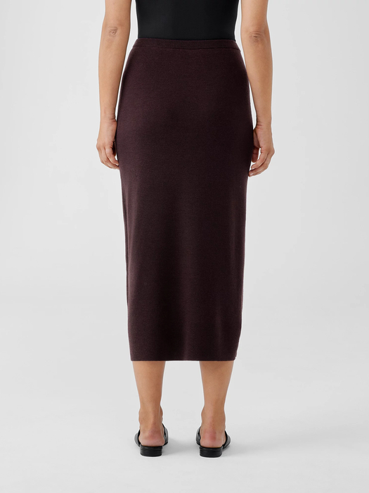 Merino Rib Pencil Skirt in Regenerative Wool