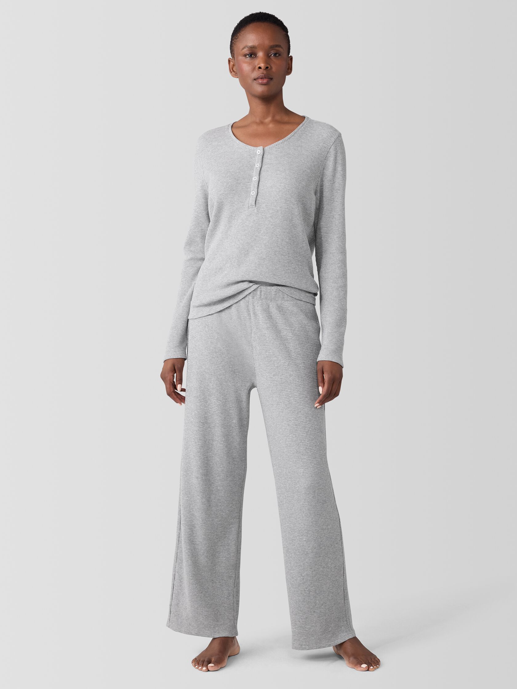 Mélange Organic Cotton Waffle Sleep Pant