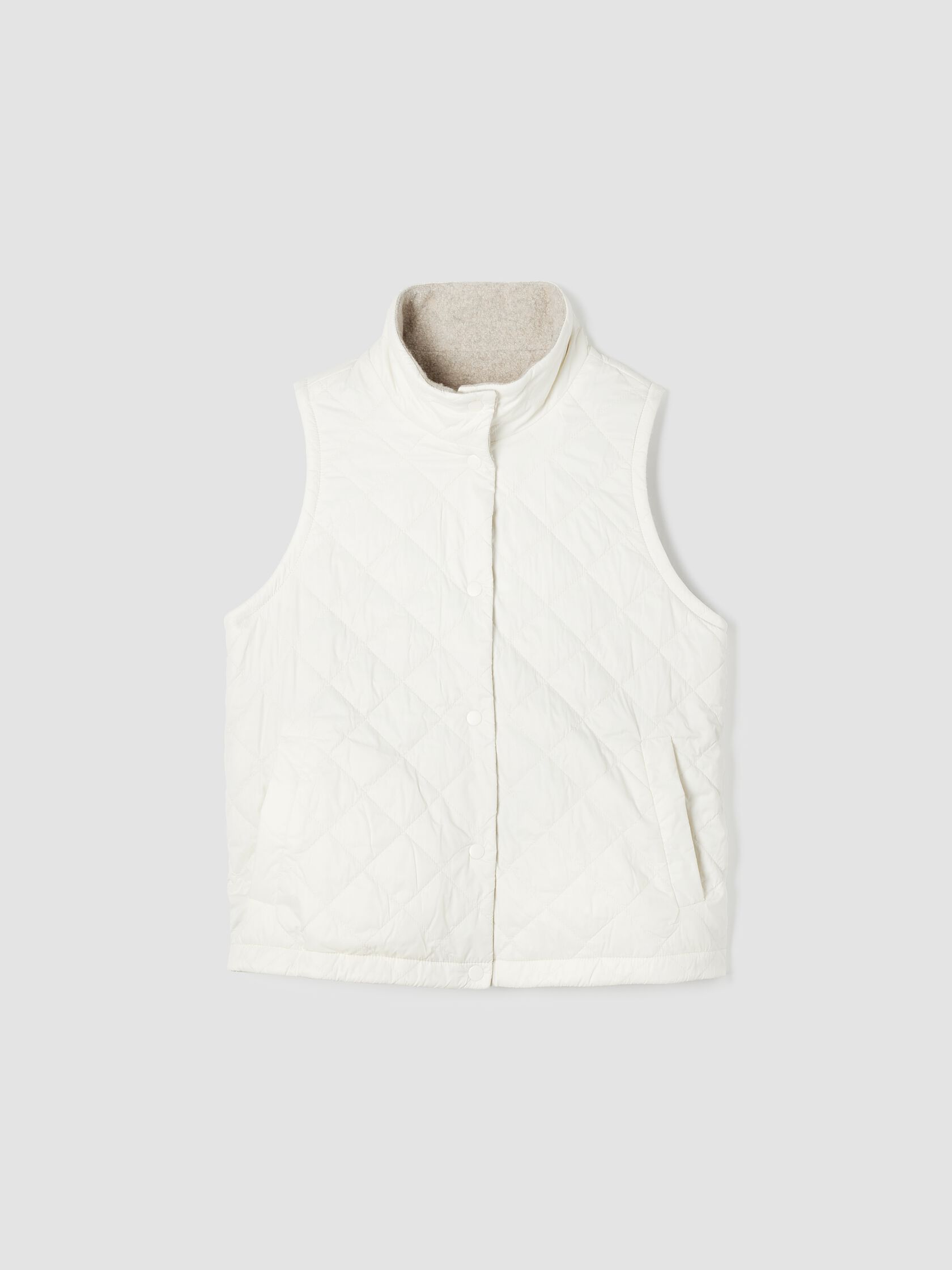 Eggshell Recycled Nylon Reversible Vest