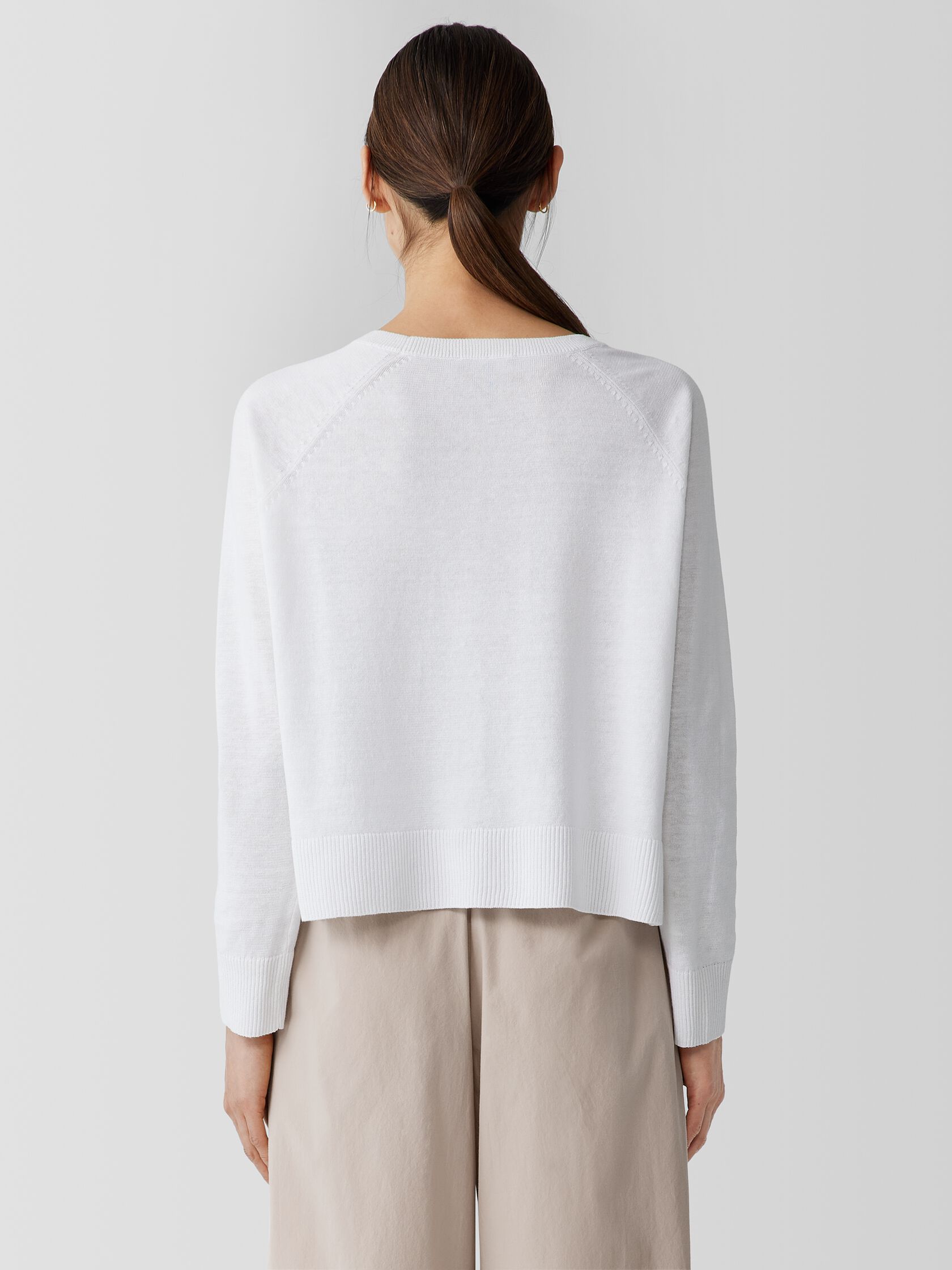 Organic Linen Cotton Raglan-Sleeve Top