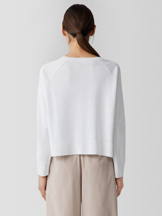 Organic Linen Cotton Raglan-Sleeve Top