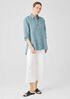 Washed Organic Linen Delave Classic Collar Shirt