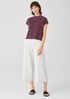 Organic Linen Cotton Mock Neck Top