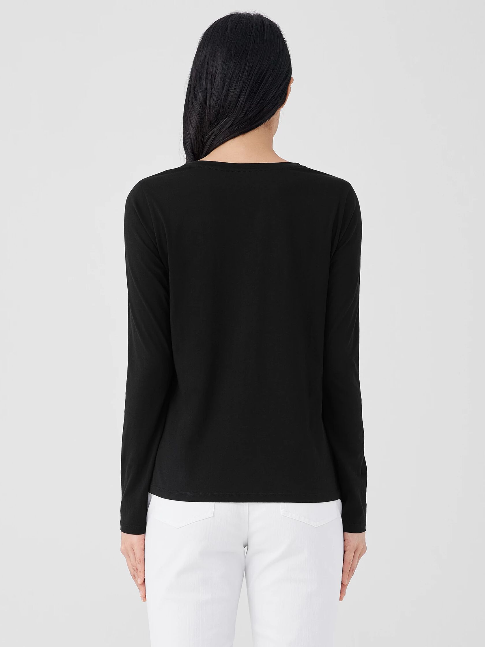 Organic Pima Cotton Jersey Long-Sleeve Tee