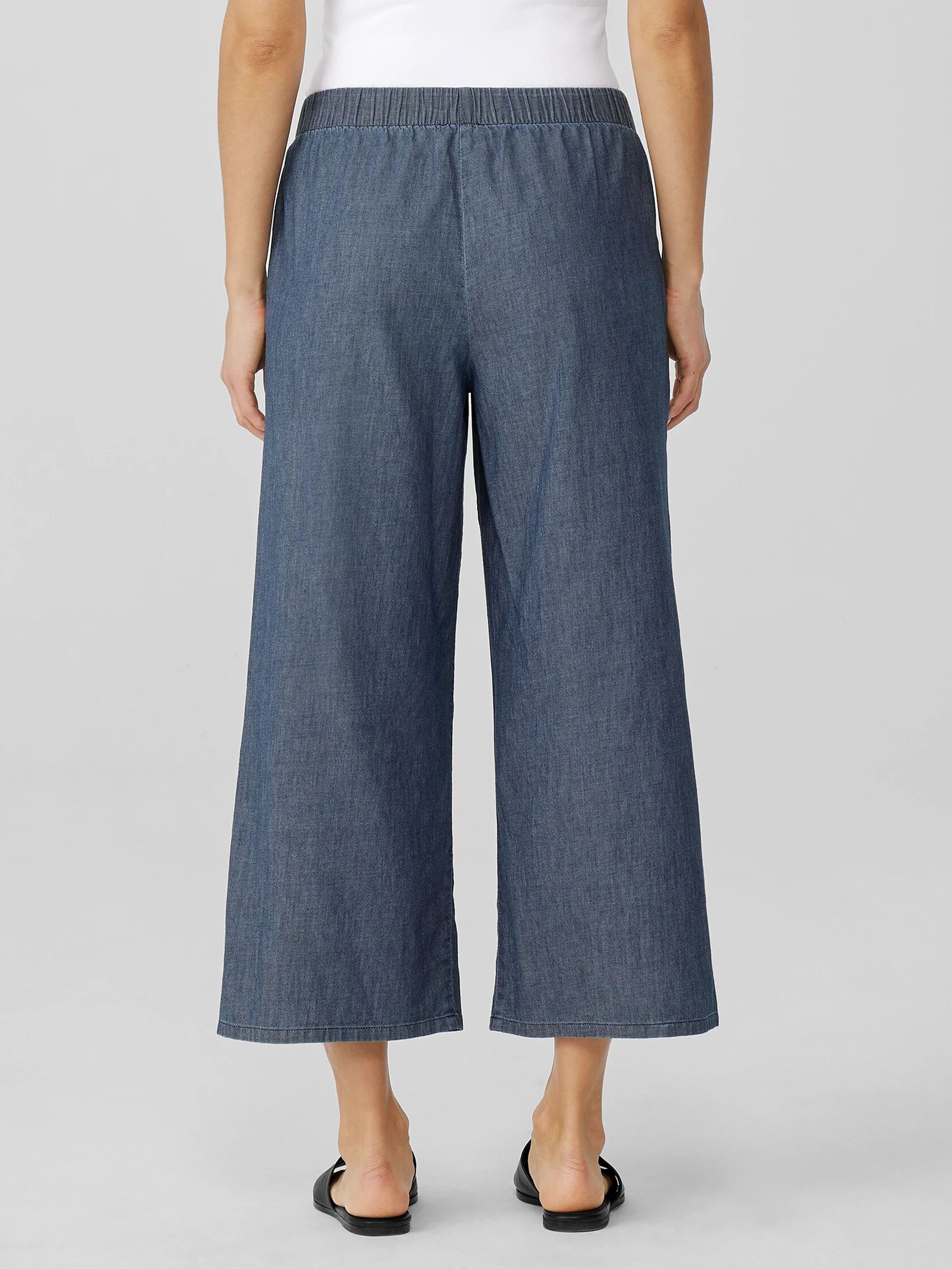 Airy Organic Cotton Twill Wide-Leg Pant | EILEEN FISHER