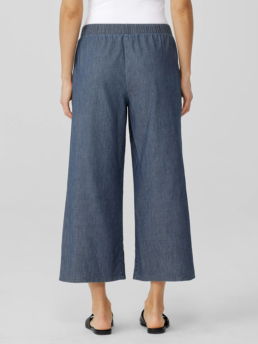 Airy Organic Cotton Twill Wide-Leg Pant