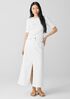 Garment-Dyed Organic Cotton Denim A-Line Skirt