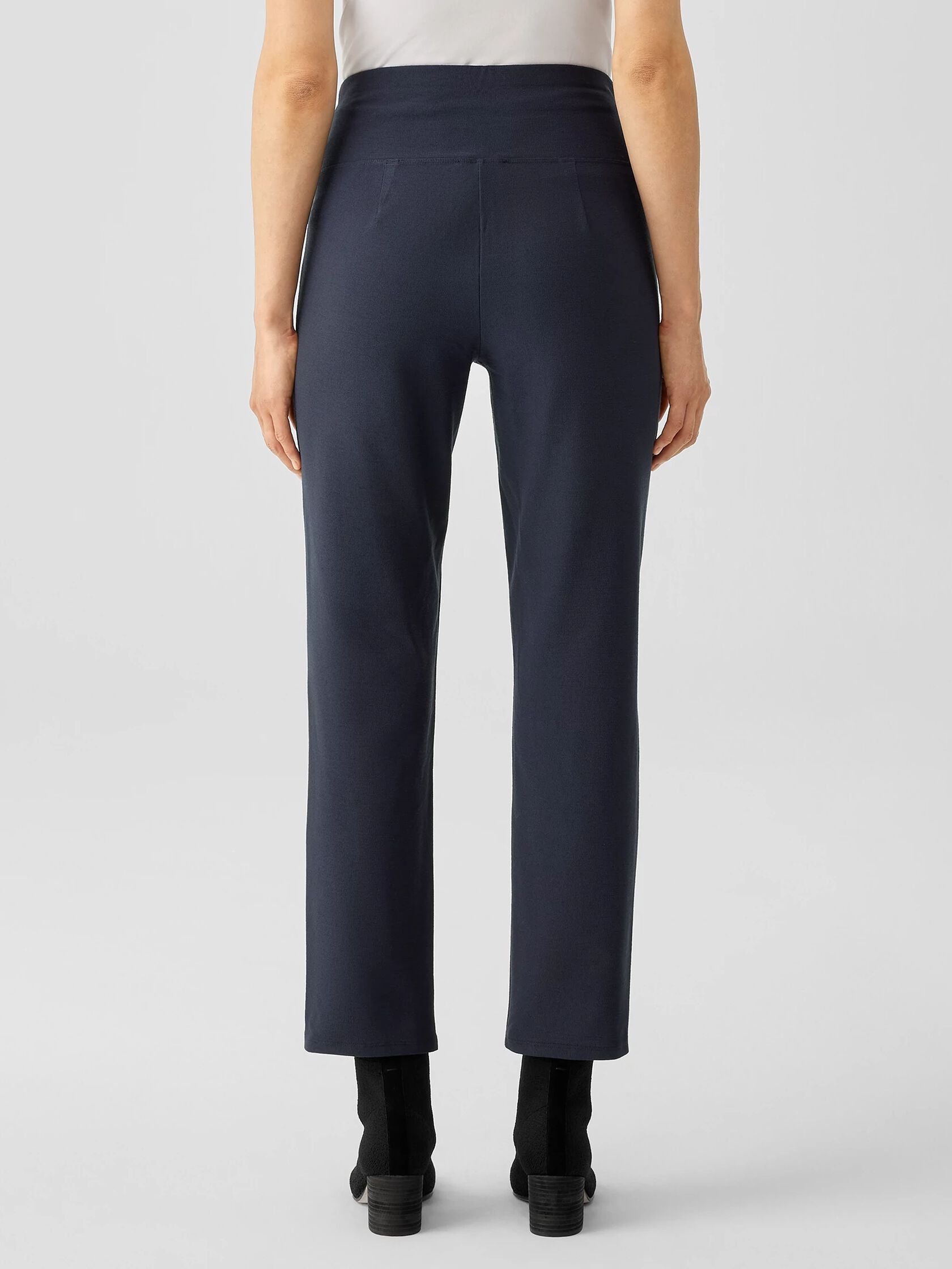 Washable Stretch Crepe Slim Pant