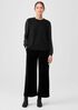 Silk Georgette Crepe Top with Sheer Sleeves