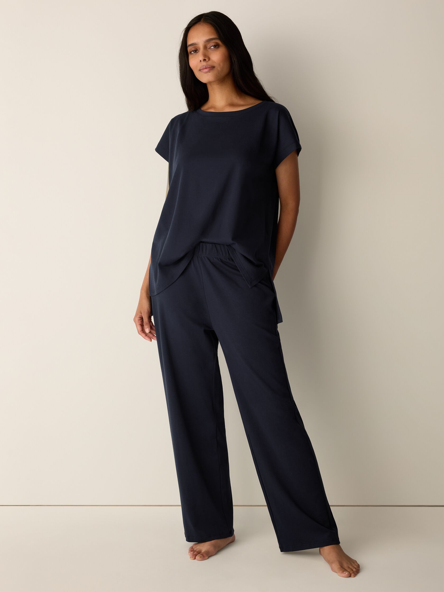 Organic Cotton Interlock Straight Sleep Pant