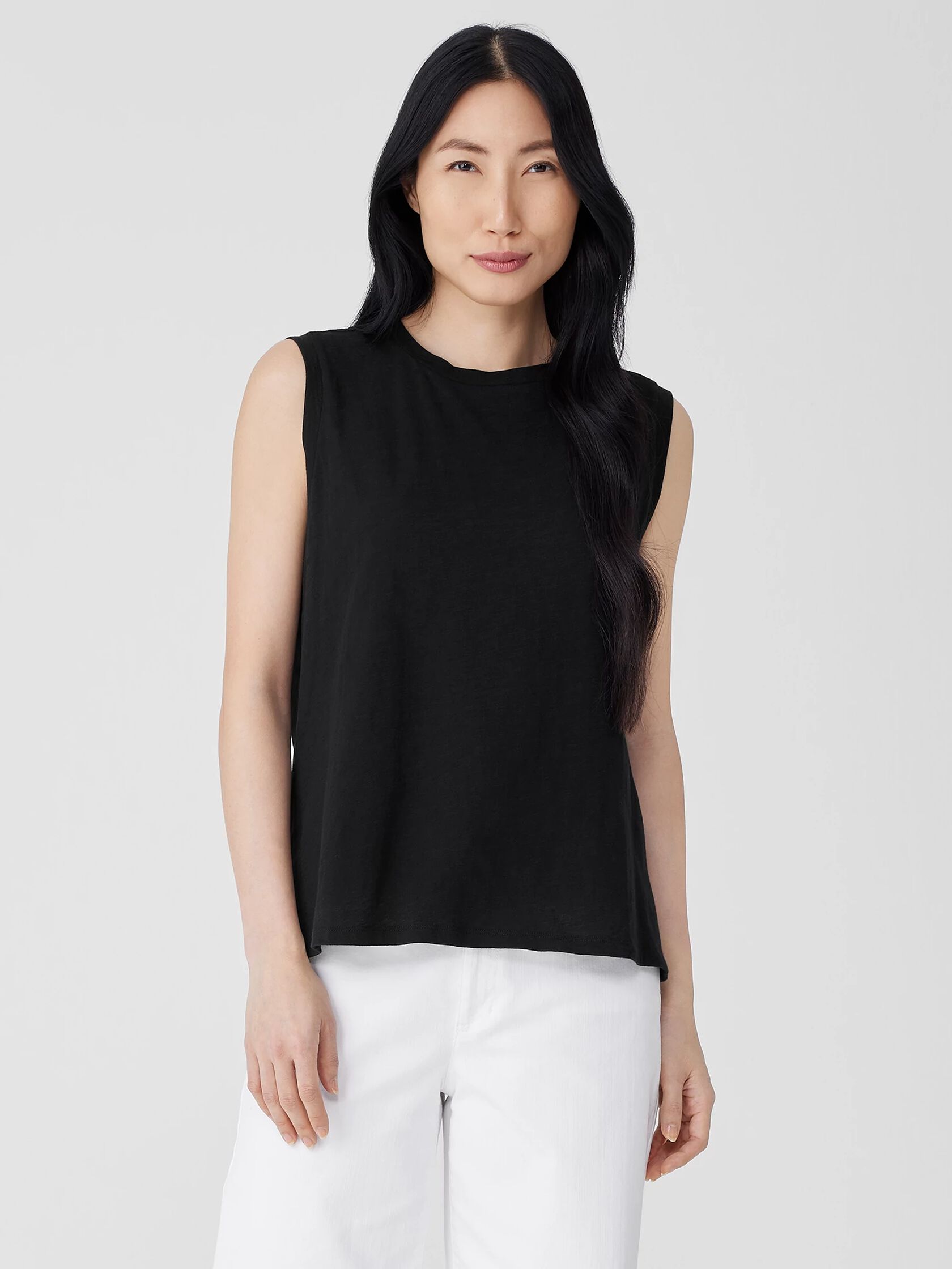 Organic Cotton Slub Crew Neck Tank