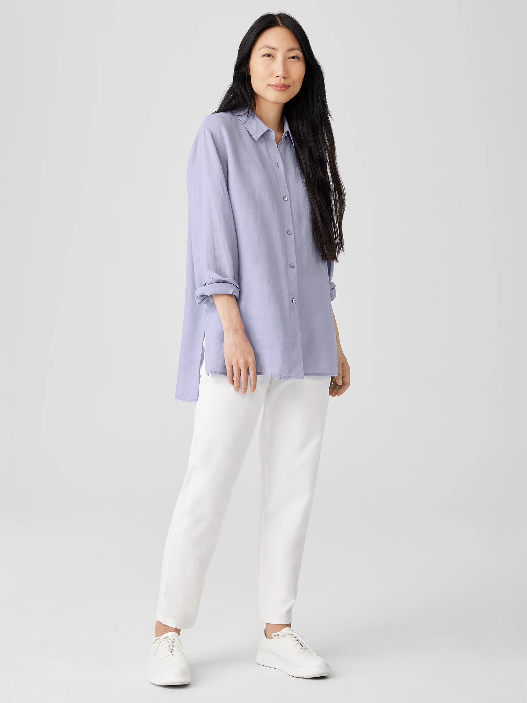 Handkerchief Linen Classic Collar Shirt