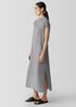 Woven Plissé Funnel Neck Dress