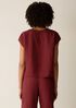Puckered Organic Linen Stripe Square Top