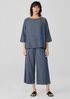 Airy Organic Cotton Twill Bateau Neck Top