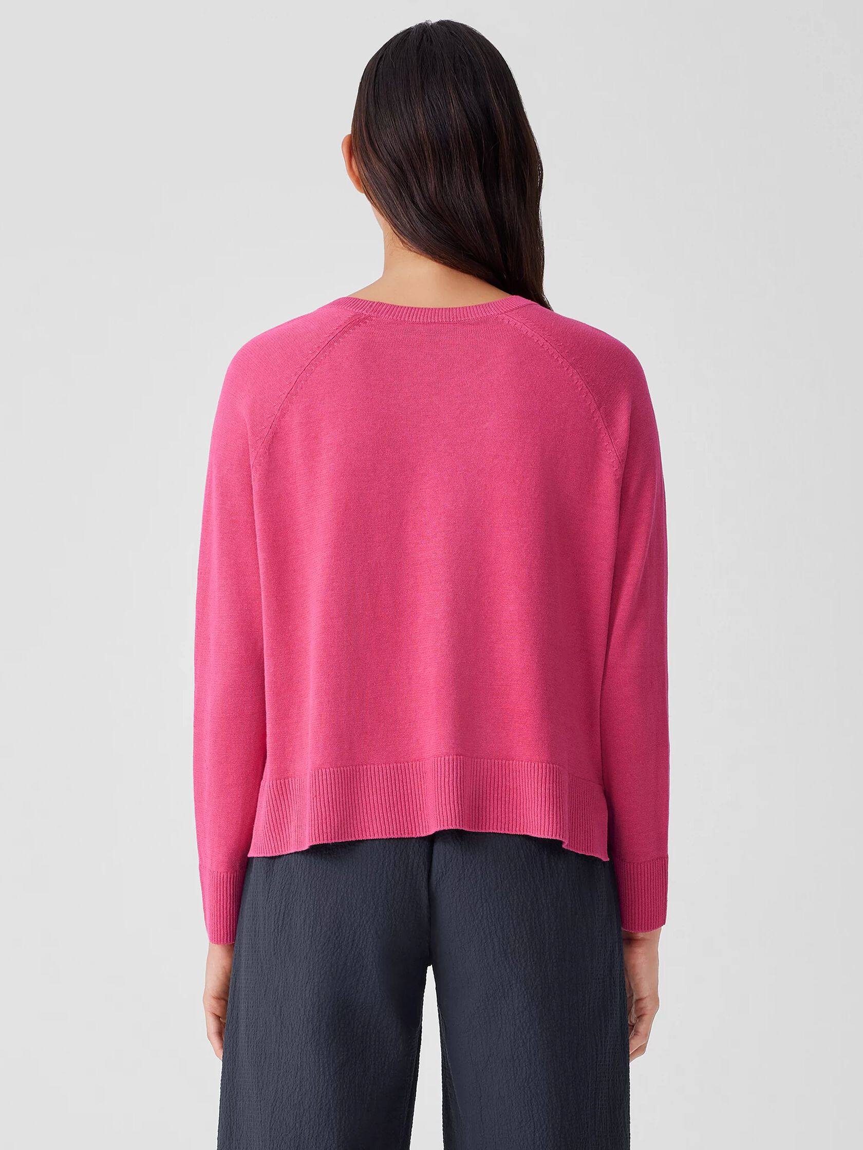 Organic Linen Cotton Raglan-Sleeve Top