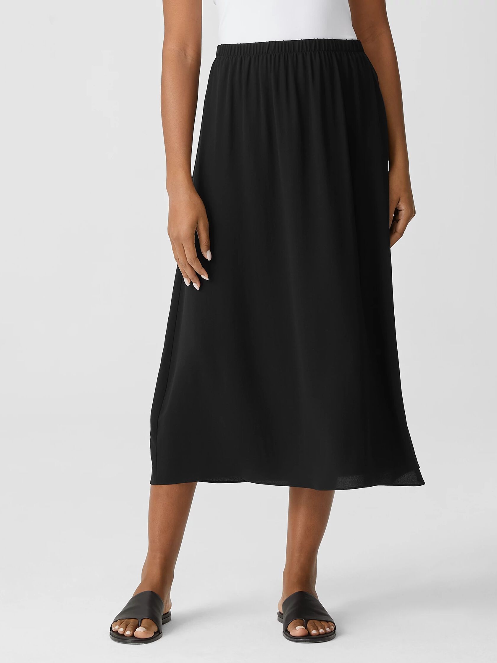 Silk Georgette Flared Skirt