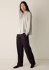 Stretch Silk Charmeuse Classic Collar Shirt