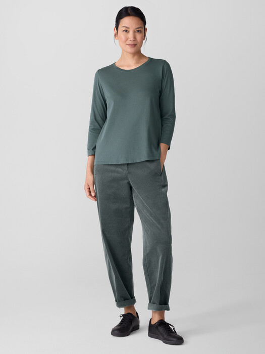 Organic Pima Cotton Jersey 3/4-Sleeve Tee