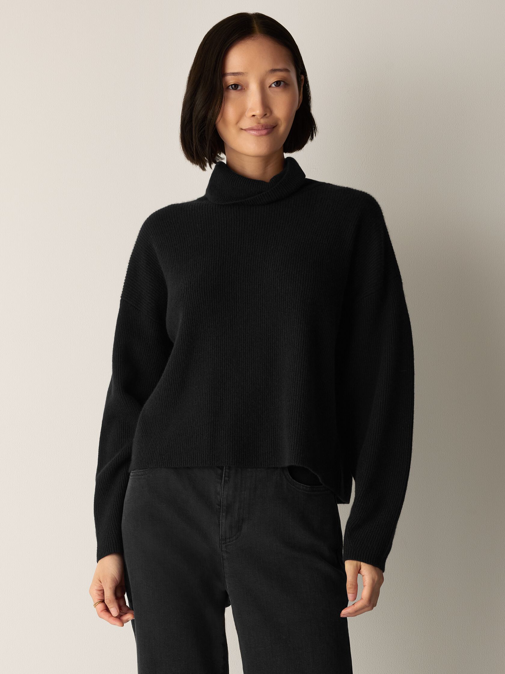 Italian Cashmere Turtleneck Top