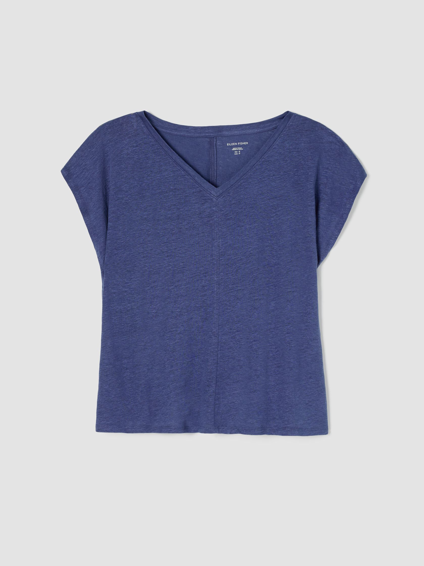Organic Linen Jersey V-Neck Tee